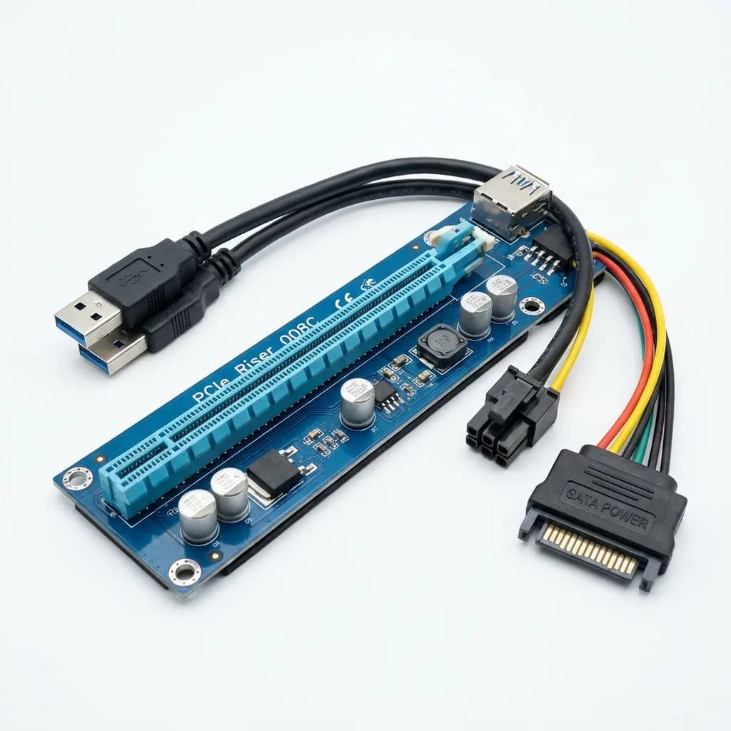 PCIe x16 Riser Cable / Adapter – GPU Extension - View 1